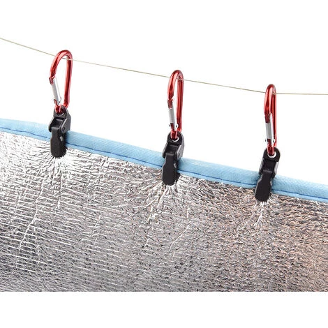 Thsinde 12 Stück Campingzelt Winddichter Befestigungsclip + Hebehaken – Bild 3