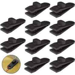 BARES 10 Pack Heavy Duty Tarp Clips For Awnings, Outdoor Camping, Caravan Canopies, Car Covers, Pool Covers