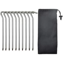 LIFCAUSAL 10-teiliger Outdoor-Nagel Mit Hakendesign Für Camping-Zeltpflöcke, 180 Mm Aluminiumlegierung