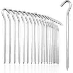 OCXIN Zeltheringe, 18cm Zelt Heringe Metall Zelthaken Aluminium Heringe Erdnägel Für Harte Böden, Ideal Für Garten, Camping, Angeln Und Zelten