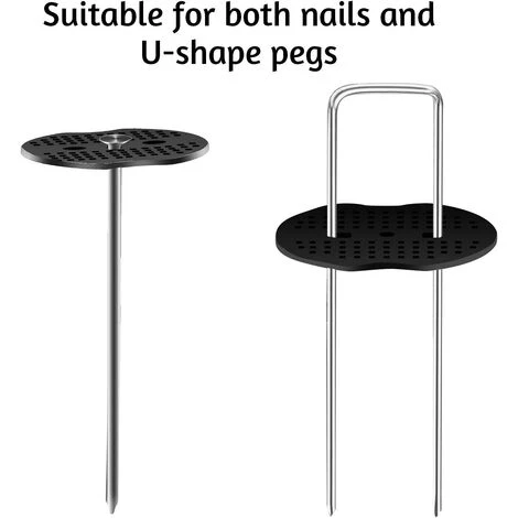 HIASDFLS (40 Stück / 40 Unterlegscheiben) Gartenpfähle Mit Unterlegscheiben, 150 X 3 Mm U-förmige Zeltbefestigungspfähle, Gartenklammern Zum Befestigen Von Unkrauttüchern, Planen, Unkrautblättern – Bild 3