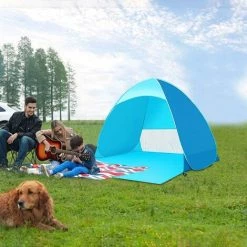 GESCHENKE Strandzelt Für 2–3 Personen, Automatischer UV-Strandschutz Für Outdoor-Camping, Strand, Angeln, Garten