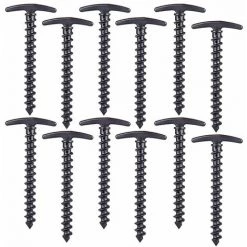 THSINDE 12 Stück Heringe Kunststoff Schraubhering Erdnagel Gelb Zelthering Gewinde Zeltnägel Robuste Zelt Nagel 14.5cm Zeltnagel Für Camping Regenplanen Wandern