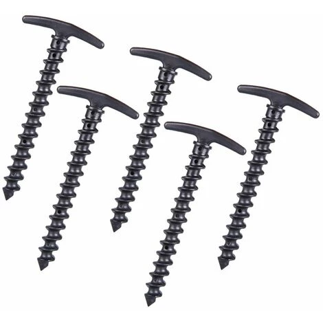 THSINDE 5 Stück Heringe Kunststoff Schraubhering Erdnagel Gelb Zelthering Gewinde Zeltnägel Robuste Zelt Nagel 14.5cm Zeltnagel Für Camping Regenplanen Wandern