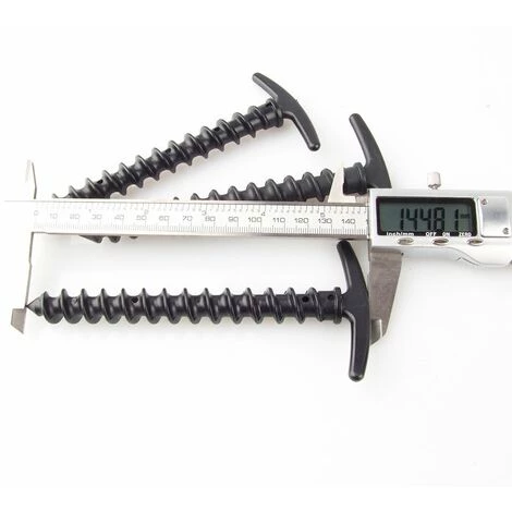 THSINDE 5 Stück Heringe Kunststoff Schraubhering Erdnagel Gelb Zelthering Gewinde Zeltnägel Robuste Zelt Nagel 14.5cm Zeltnagel Für Camping Regenplanen Wandern – Bild 3