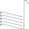 Relaxdays Bodenanker 6er Set, XL Zeltheringe, Extra Lang, Stabile Erdanker Camping, Zeltzubehör, Stahl, 38 Cm, Silber