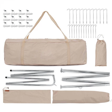 INSMA Camping Familienzelt Trekkingzelt Wasserdichte Trekking Zelt Hauszelt 300*300*200cm – Bild 3