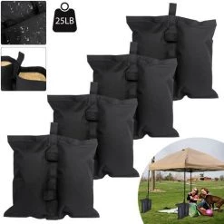 UISEBRT 4er Set Sandsäcke Pavillion Zelt Gewichtete Hochleistungs-Doppelgenähte Sand Tasche Für Industriequalität Pavillonstandfüße Füße