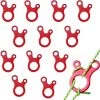 GESCHENKE 12 Stücke Seilspanner,3 Loch Aluminiumlegierung Guyline Zeltleinenspanner Zelt Seil Schnalle Dreilochspanner Schnurspanner Für Zelt Outdoor Wandern Camping Picknick
