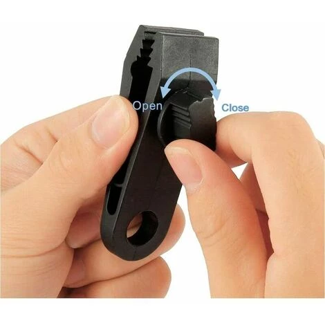 THSINDE Planenklammern, Zeltklammern, Kunststoffklammern, 20 Zeltplanenklammern Aus Kunststoff, Zeltklammern Für Camping-Überdachungsklammern, Schwarze Planenklammern, Outdoor-Sonnenschutz – Bild 4