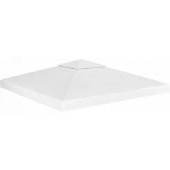 Topdeal 2-Stufiges Pavillondach 310 G/m² 3x3 M Weiß FF312074_DE