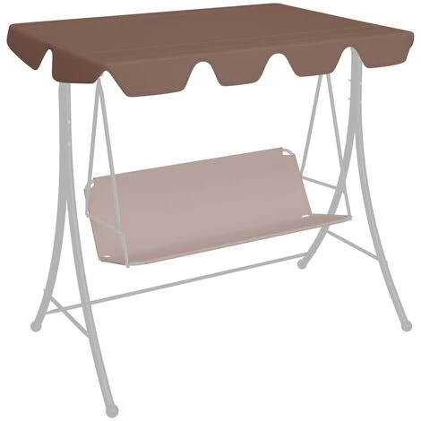 Topdeal Ersatzdach Für Hollywoodschaukel Braun 188/168x110/145 Cm FF312095_DE