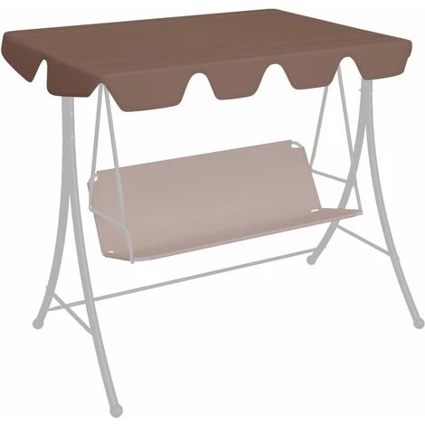 Topdeal Ersatzdach Für Hollywoodschaukel Braun 150/130x70/105 Cm FF312108_DE