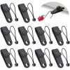 LANGRAY 20 Stk Multifunktion Zeltplane Clips Tarpaulin Screw Clips Krokodil Mund Clip Set Leicht Hochfest, Für Camping, Bootsabdeckungen, Markisen, Werbebanner—Schwarz, 10 Zelt Clips+10 Gebundene Seile