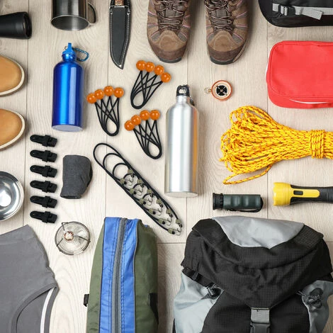 RELAXDAYS 48 Tlg. Planenspanner Set, Expander Kugel & Haken, Zeltklammern, Für Abdeckplanen, Zelt & Markisen, Camping, Schwarz – Bild 3