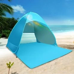 WERKZEUGE Strandzelt, UV-Schutz-Schatten Leichter Strand-Schatten Tragbares Baldachin-Kabine Automatisches Regenschirm-Pop-Up-Strandzelt Geeignet Für 1-3 Personen, Geeignet Für Babysitter-Familien-Camping-Picknick-Fischen.