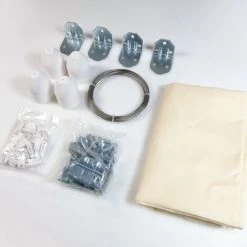 SMARTMAXX Seilspann-Sonnensegel + Montageset 270x140cm Weiß