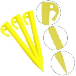 THSINDE THSIDNE 12 Stück Zeltbodennägel Kunststoff Tabernakel Pfähle Outdoor Camping Zubehör