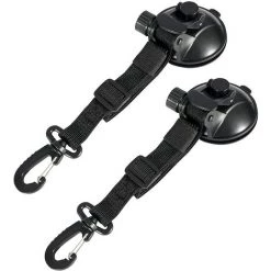 LIFCAUSAL 2er-Pack Hochleistungs-Saugnapfanker Mit Sicherungshaken Zur Befestigung, Campingplanen-Zubehör Als Auto-Seitenmarkise (schwarz)