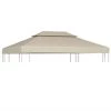 FIMEI Pavillon-Dachplane Ersatzdach 310 G/m² Beige 3×4 M