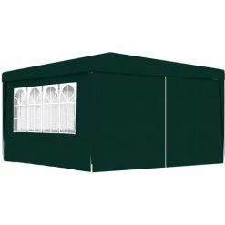 FIMEI Profi-Partyzelt Mit Seitenwänden 4×4 M Grün 90 G/m²