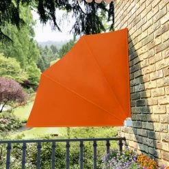 Topdeal Faltbarer Balkonfächer Terracotta-Rot 140x140 Cm VDFF26591_DE