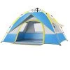 FANTABLAU Automatikzelt Pop Up Zelt Campingzelt (blau, 3-4 Personen 200x200x135cm)