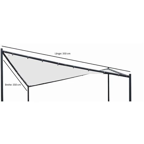 DEGAMO Ersatzdach Für Walmdachpavillon ORLANDO 4-eckig, PVC Beschichtet Weiss – Bild 2