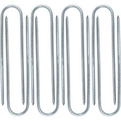 READCLY Trampolinpfähle Aus Verzinktem Stahl, Erdpfähle Mit U-Haken, 30,5 Cm Gartenklammern, Bewehrungspfähle, Strapazierfähiger Erdanker Für Camping-Trampolinzäune