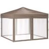 Partyzelt Faltbar Mit Seitenwänden Taupe 3x3 M VidaXL