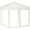 Partyzelt Faltbar Mit Seitenwänden Creme 2x2 M VidaXL