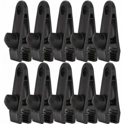 MONLY Set Mit 10 Großen Zeltklammern, Schwarz