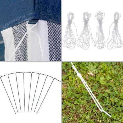 TECTAKE Garten Pavillon 3x3m - Partyzelt, Anbaupavillon, Festzelt – Bild 5